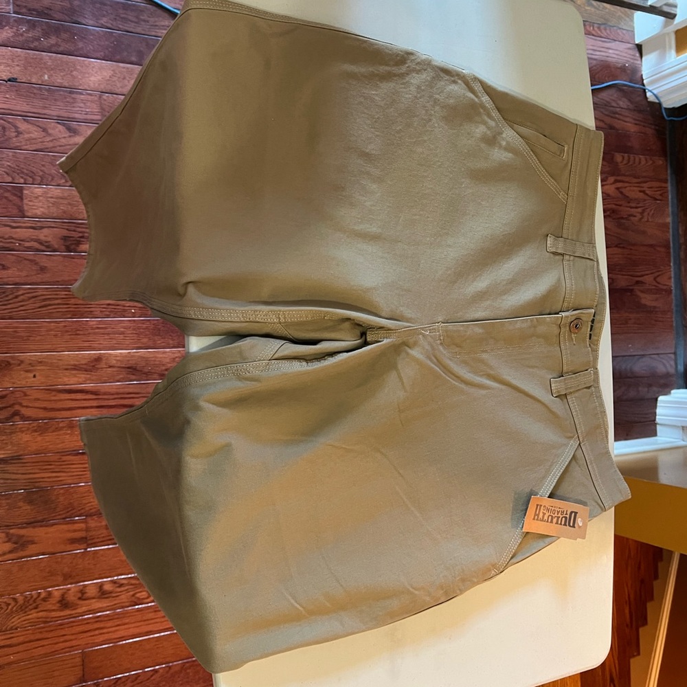 2 pairs of Duluth trading co. Khaki pants. New never worn with the tags.